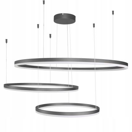 Azzardo AZ4707 - LED-pendel med wireophæng HALO LED/130W/230V sort