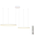 Azzardo AZ4977 - LED dæmpbar loftlampe på kabel HALO LED/90W/230V hvid + fjernbetjening
