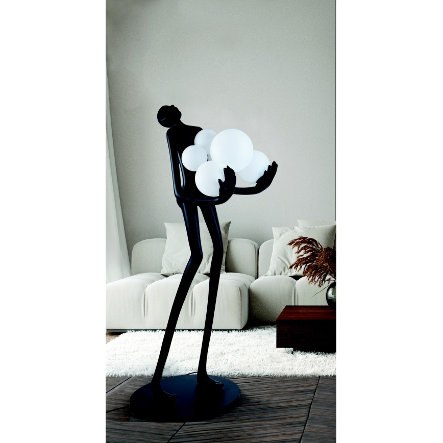Azzardo AZ4985 - Gulvlampe ATLAS 6xE14/50W/230V 180 cm resin