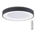 Azzardo AZ4995 - LED dæmpbar loftlampe SANTANA LED/80W/230V sort + fjernbetjening