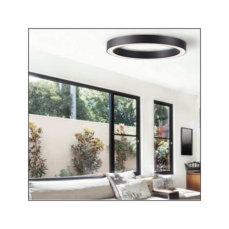 Azzardo AZ5041 - LED loftlampe dæmpbar MARCO LED/100W/230V sort + fjernbetjening
