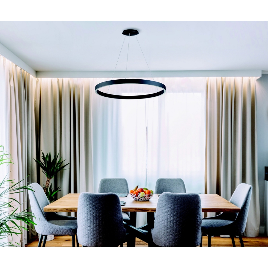 Azzardo AZ5050 - LED pendel dæmpbar MARCO LED/80W/230V sort + fjernbetjening