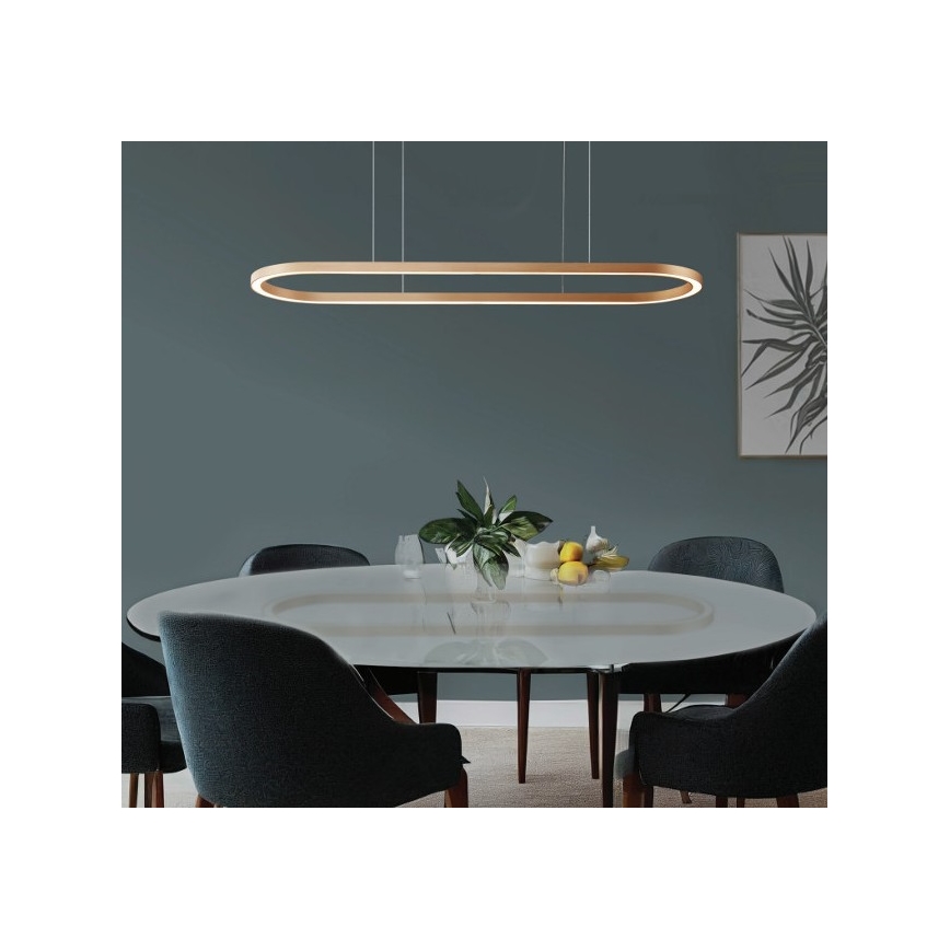 Azzardo AZ5056 - LED pendel dæmpbar ELENA LED/50W/230V 120 cm guldfarvet