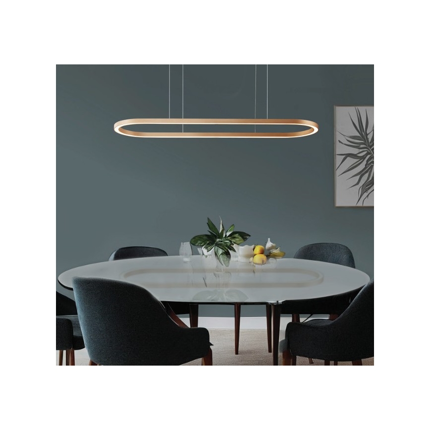 Azzardo AZ5058 - LED pendel dæmpbar ELENA LED/60W/230V 150 cm guldfarvet