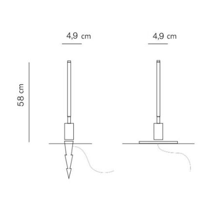 Azzardo AZ5337 - LED udendørslampe FREDO LED/6W/230V IP54 58 cm