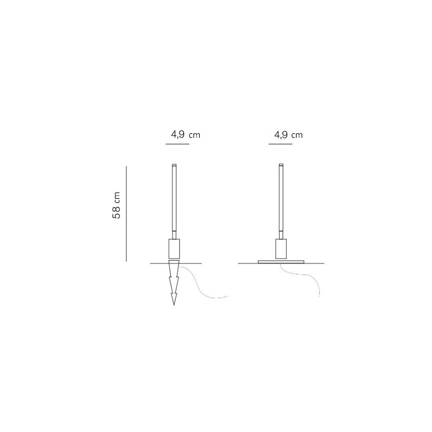 Azzardo AZ5337 - LED udendørslampe FREDO LED/6W/230V IP54 58 cm