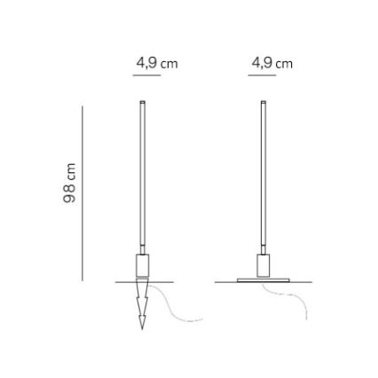 Azzardo AZ5338 - LED udendørslampe FREDO LED/12W/230V IP54 98 cm