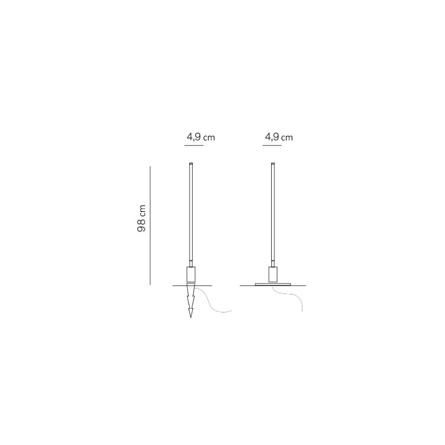 Azzardo AZ5338 - LED udendørslampe FREDO LED/12W/230V IP54 98 cm
