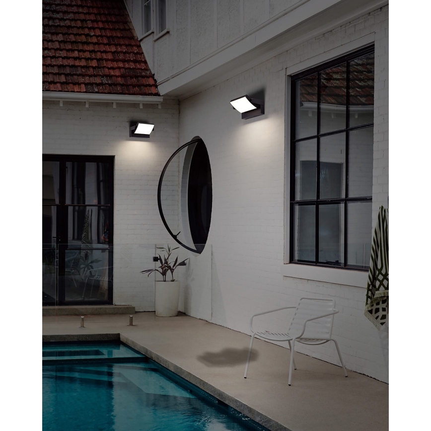 Azzardo AZ5340 - LED Udendørs Væglampe med Sensor DURANTE LED/21W/230V IP54