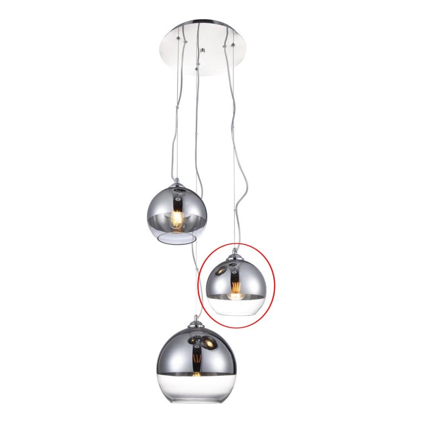 Azzardo - Udskiftningsglas til lysekrone BALL - lille diameter 18 cm