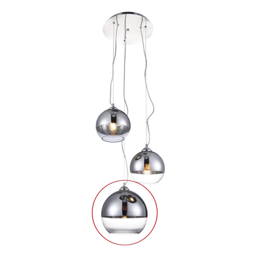 Azzardo - Udskiftningsglas til lysekrone BALL - stor diameter 24 cm