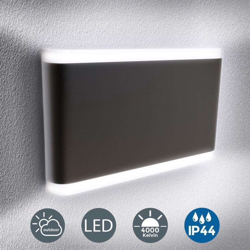B.K. Licht 1184 - Udendørs LED væglampe 2xLED/3,5W/230V IP44 4000K