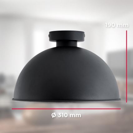 B.K. Licht 1322 - Loftlampe 1xE27/60W/230V sort/guldfarvet
