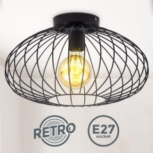 B.K. Licht 1398 - Loftlampe RETRO 1xE27/40W/230V sort