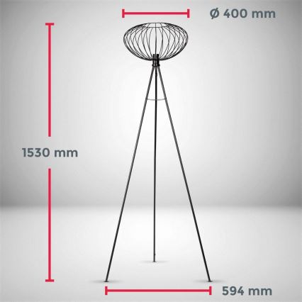 B.K. Licht 1470 - Gulvlampe RETRO 1xE27/40W/230V