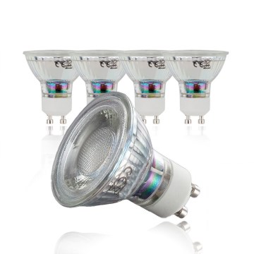 B.K.Licht - Sæt med 5 LED-pærer GU10, 5W, 230V, 3000K