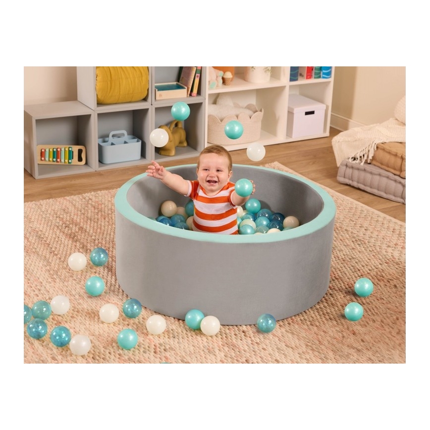B-Toys - Boldgrav til børn diameter 89 cm grå/turkis