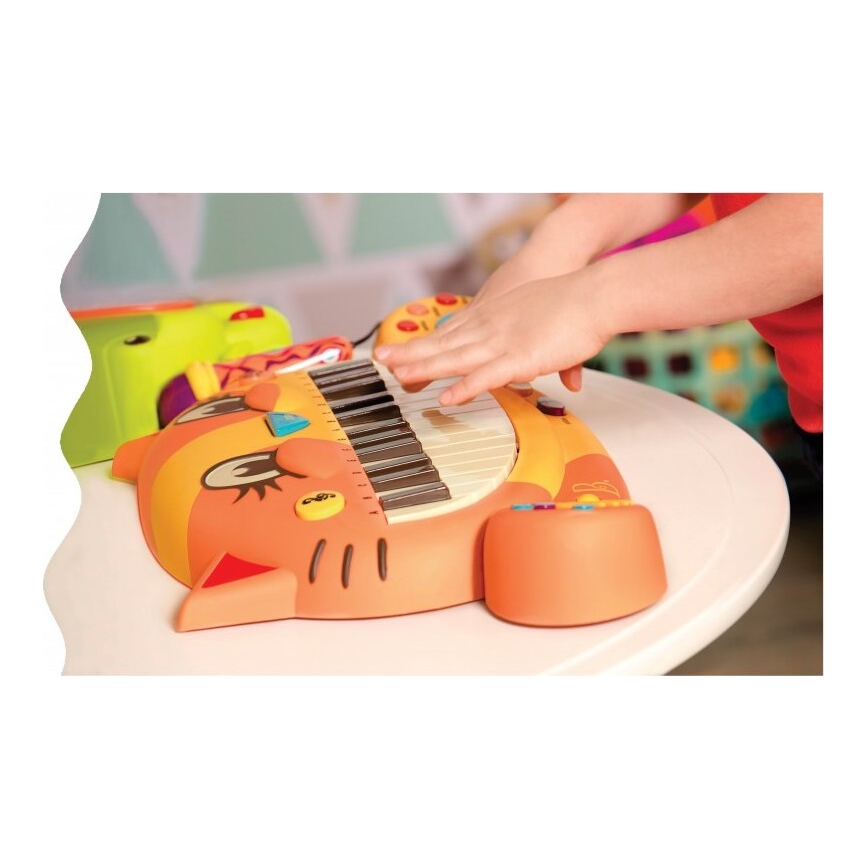 B-Toys - Piano med mikrofon til børn Cat 4xAA