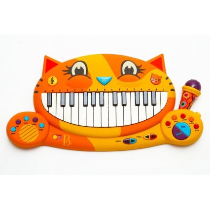 B-Toys - Piano med mikrofon til børn Cat 4xAA