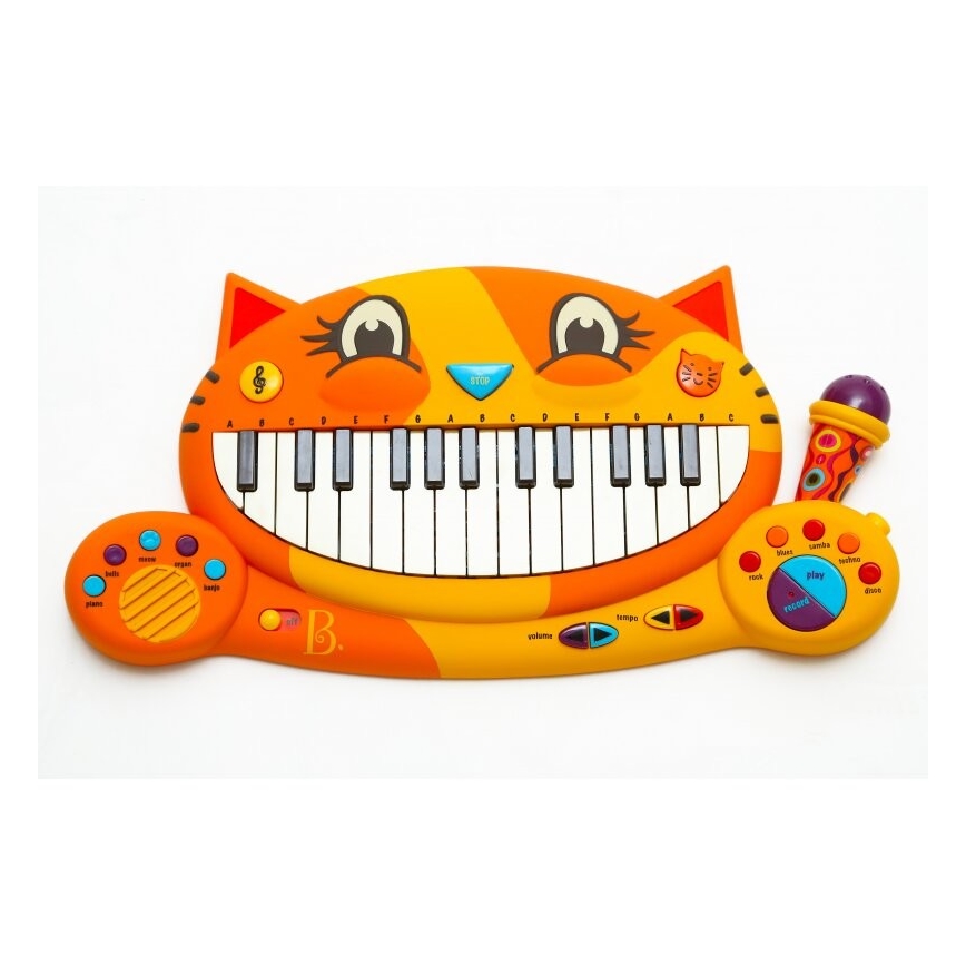 B-Toys - Piano med mikrofon til børn Cat 4xAA