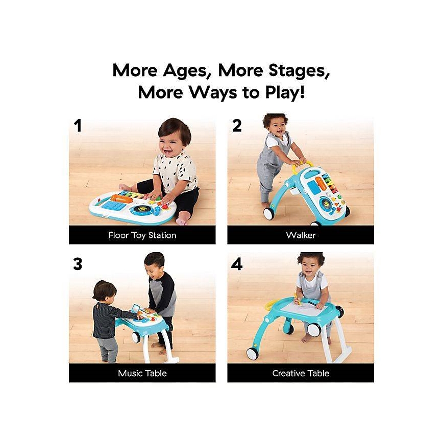 Baby Einstein - Gåvogn med aktiviteter 4-i-1 MUSICAL MIX ‘N ROLL 3xAA