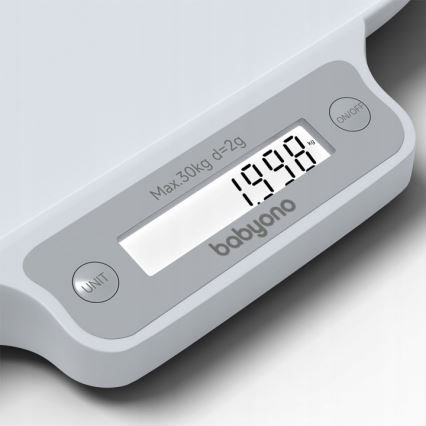 BabyOno - Elektronisk vægt til børn op til 30 kg, 3xAAA