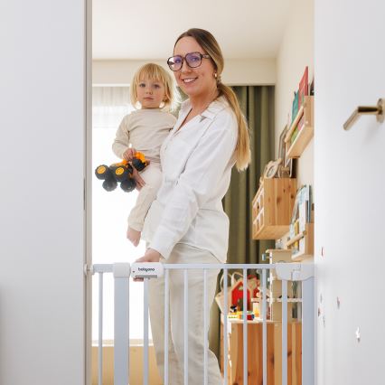 BabyOno - Sikkerhedsgitter 75-96 cm hvid