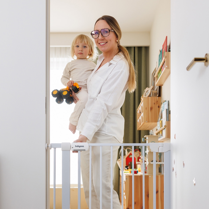 BabyOno - Sikkerhedsgitter 75-96 cm hvid