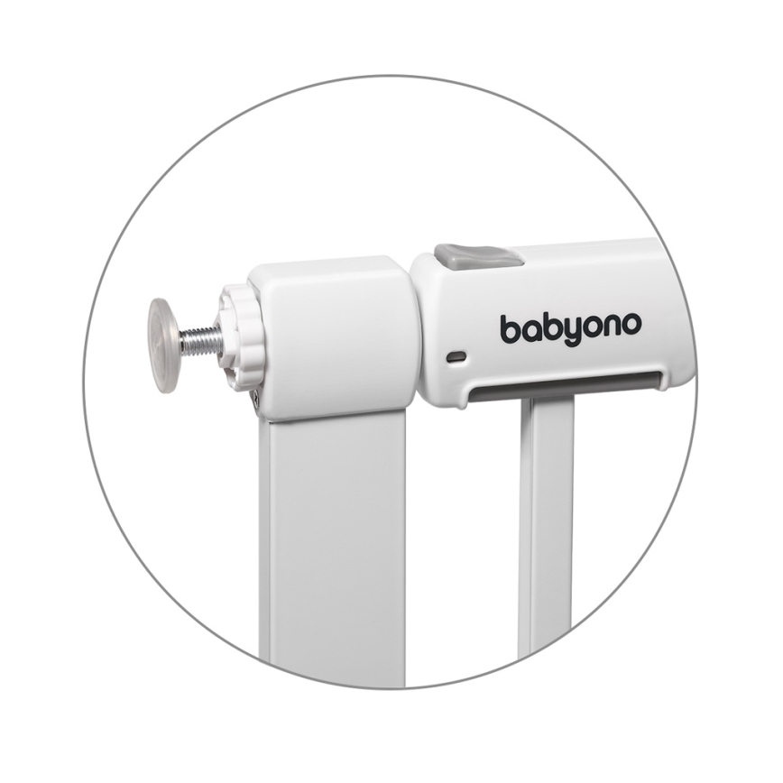 BabyOno - Sikkerhedsgitter 75-96 cm hvid