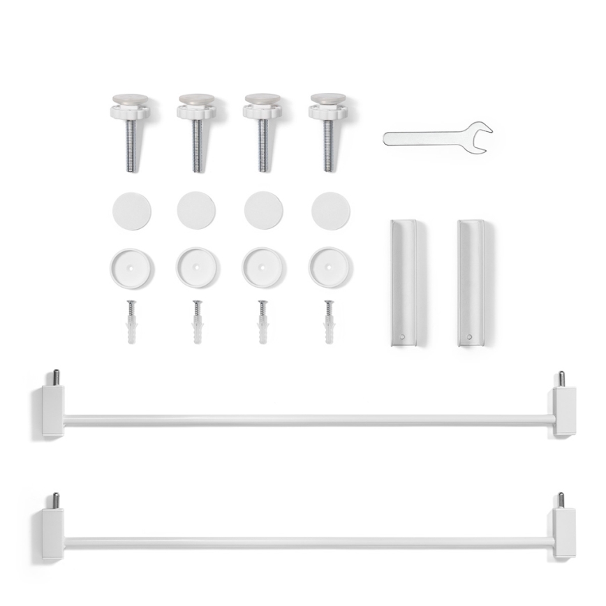 BabyOno - Sikkerhedsgitter 75-96 cm hvid