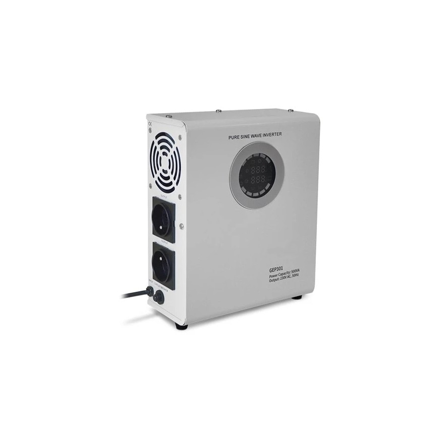 Backup-strømforsyning væghængt 300W/500VA ren sinusbølge