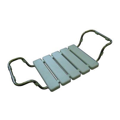 Badekarsæde 84x13 cm sølv/hvid