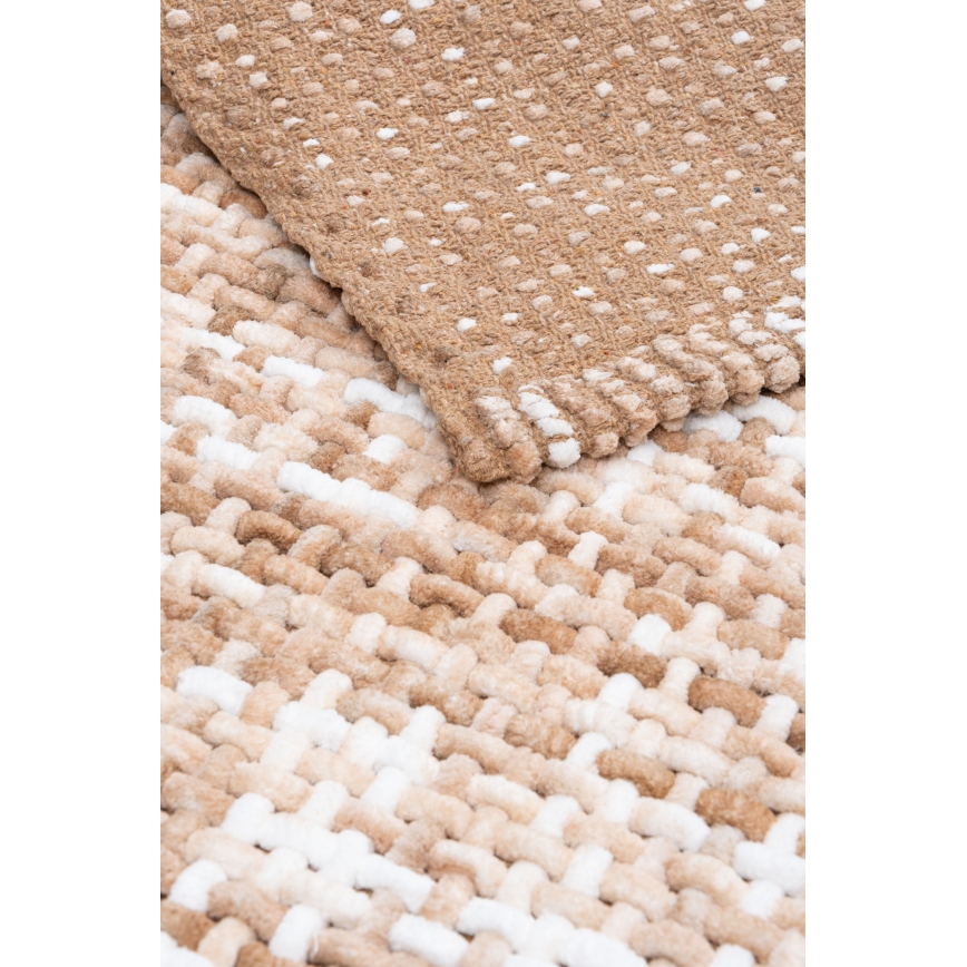 Bademåtte BELWEDER 60x100 cm beige/hvid