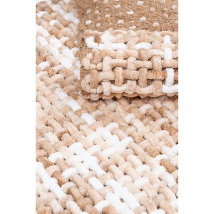 Bademåtte BELWEDER 60x100 cm beige/hvid