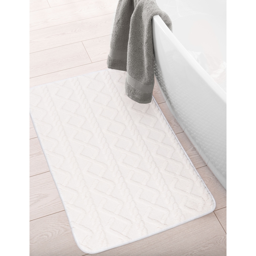 Bademåtte NEW STYLE 3D 60x90 cm cremefarvet