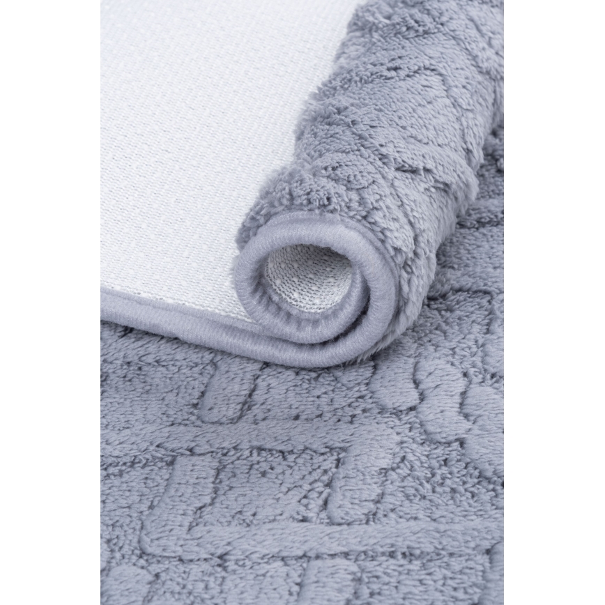 Bademåtte NEW STYLE 3D 60x90 cm lysegrå
