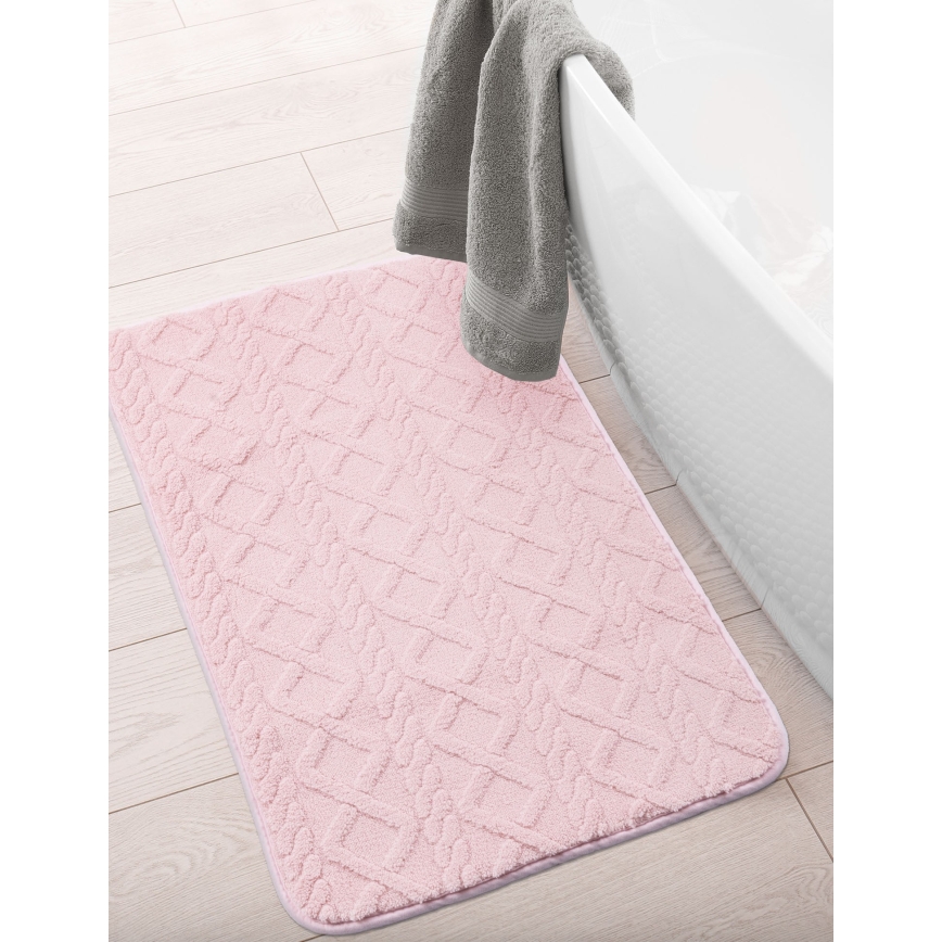 Bademåtte NEW STYLE 3D 60x90 cm lyserød