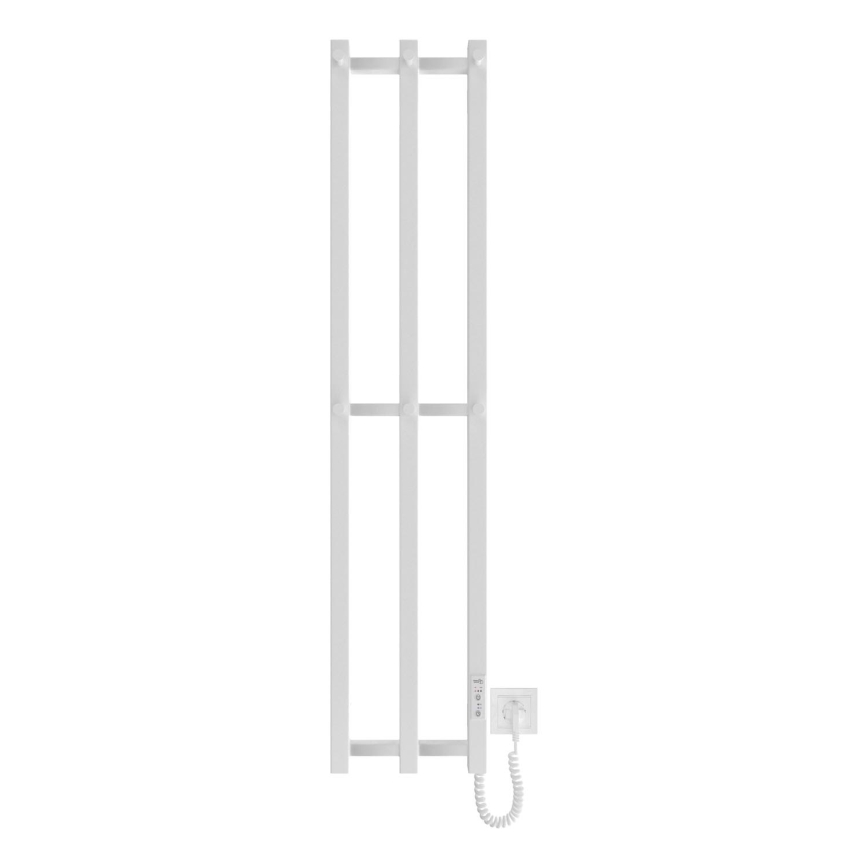 Badeværelseradiator HF SLIM 110W/230V 117x25 cm hvid kantet