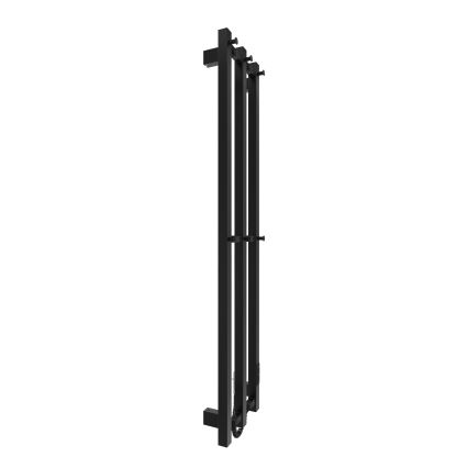 Badeværelseradiator HF SLIM 110W/230V 117x25 cm sort kantet