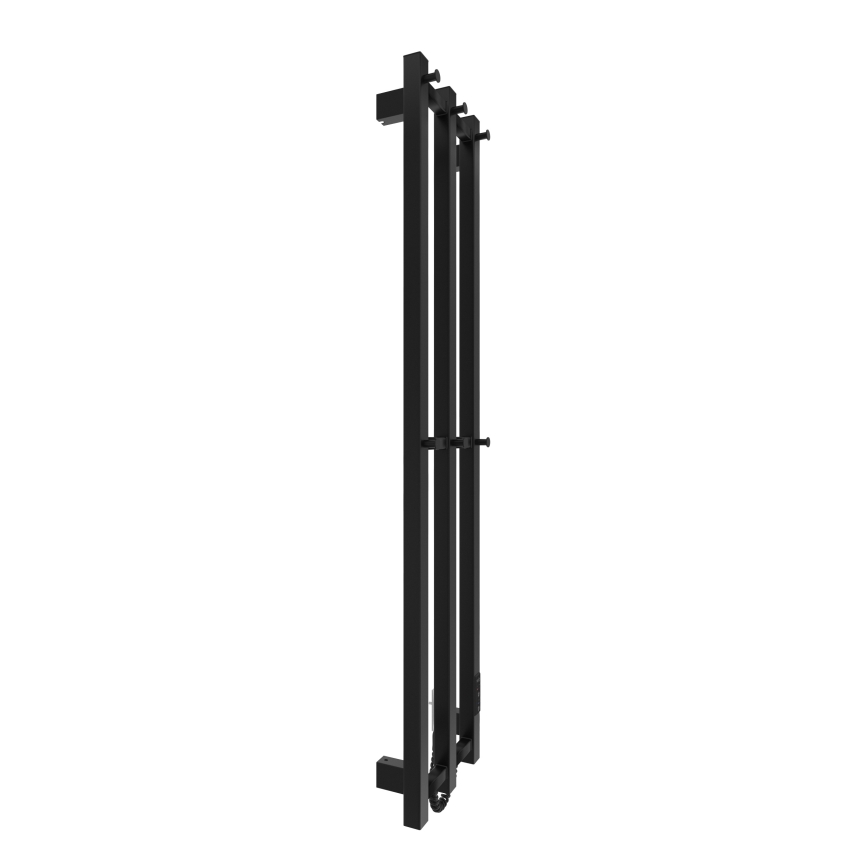 Badeværelseradiator HF SLIM 110W/230V 117x25 cm sort kantet