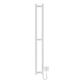 Badeværelseradiator HF SLIM 80W/230V 117x14 cm hvid kantet