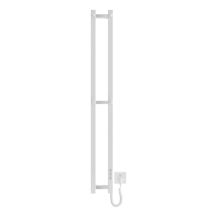 Badeværelseradiator HF SLIM 80W/230V 117x14 cm hvid kantet