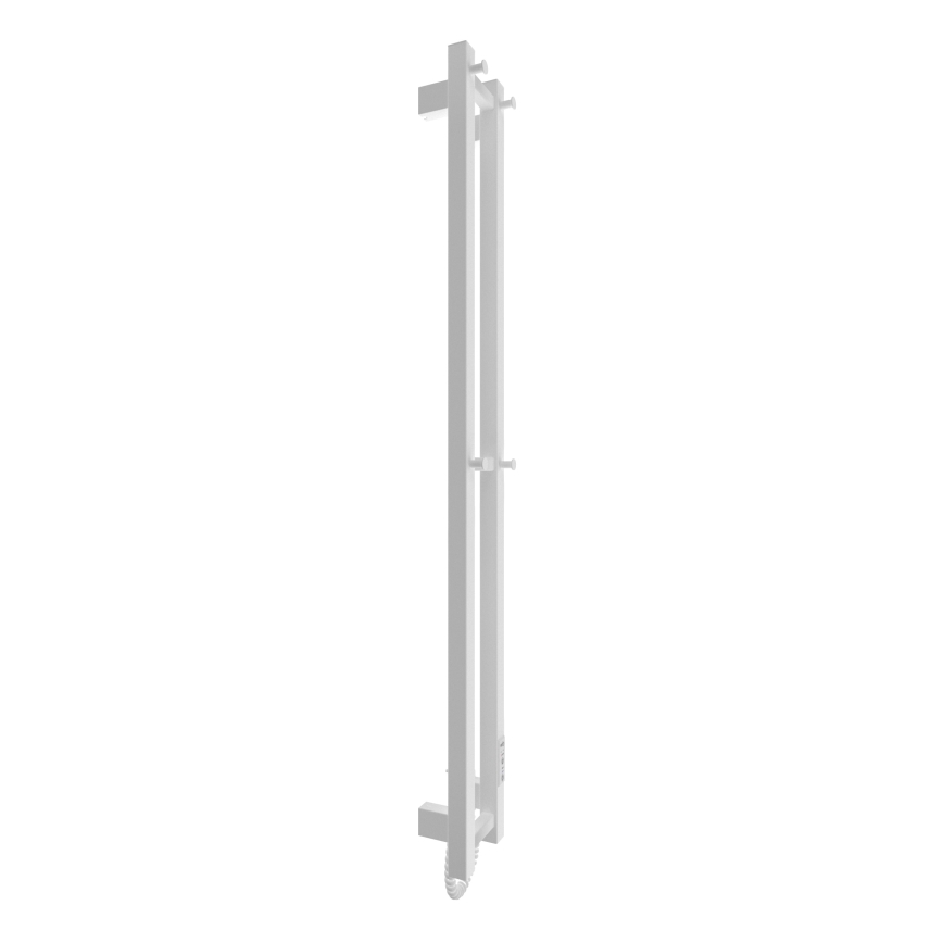 Badeværelseradiator HF SLIM 80W/230V 117x14 cm hvid kantet