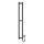 Badeværelseradiator HF SLIM 80W/230V 117x14 cm sort kantet