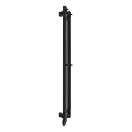Badeværelseradiator HF SLIM 80W/230V 117x14 cm sort kantet