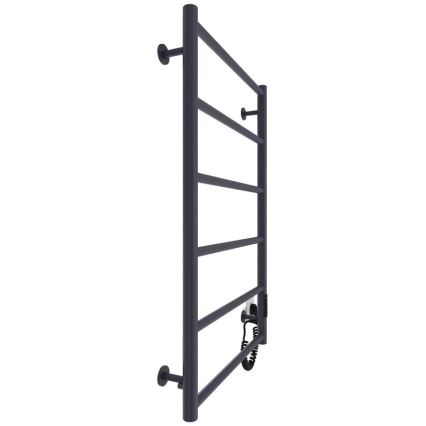 Badeværelses håndklæderadiator CLASSIC 110W/230V 81x52 cm rustfrit stål/antracit højre