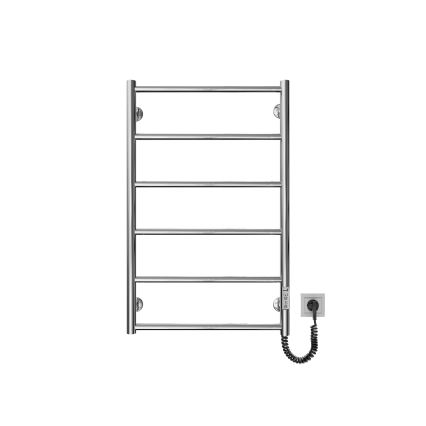 Håndklædetørrer til badeværelse CLASSIC 110W/230V, 81x52 cm, rustfrit stål/poleret krom, højre