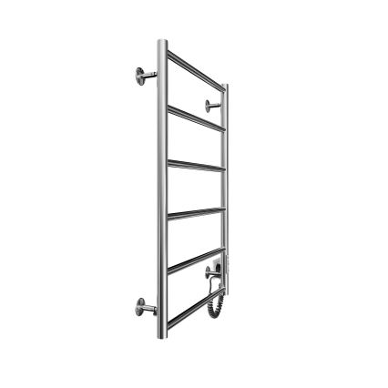 Håndklædetørrer til badeværelse CLASSIC 110W/230V, 81x52 cm, rustfrit stål/poleret krom, højre