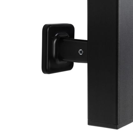 Badeværelses håndklædetørrer med termostat AVANGARD 227W 120x48cm, sort, højre