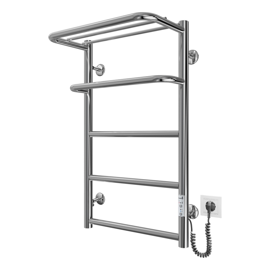 Badeværelses stigehåndklædetørrer HOTEL 75W/230V 66x42 cm, rustfrit stål/krom, højrevendt